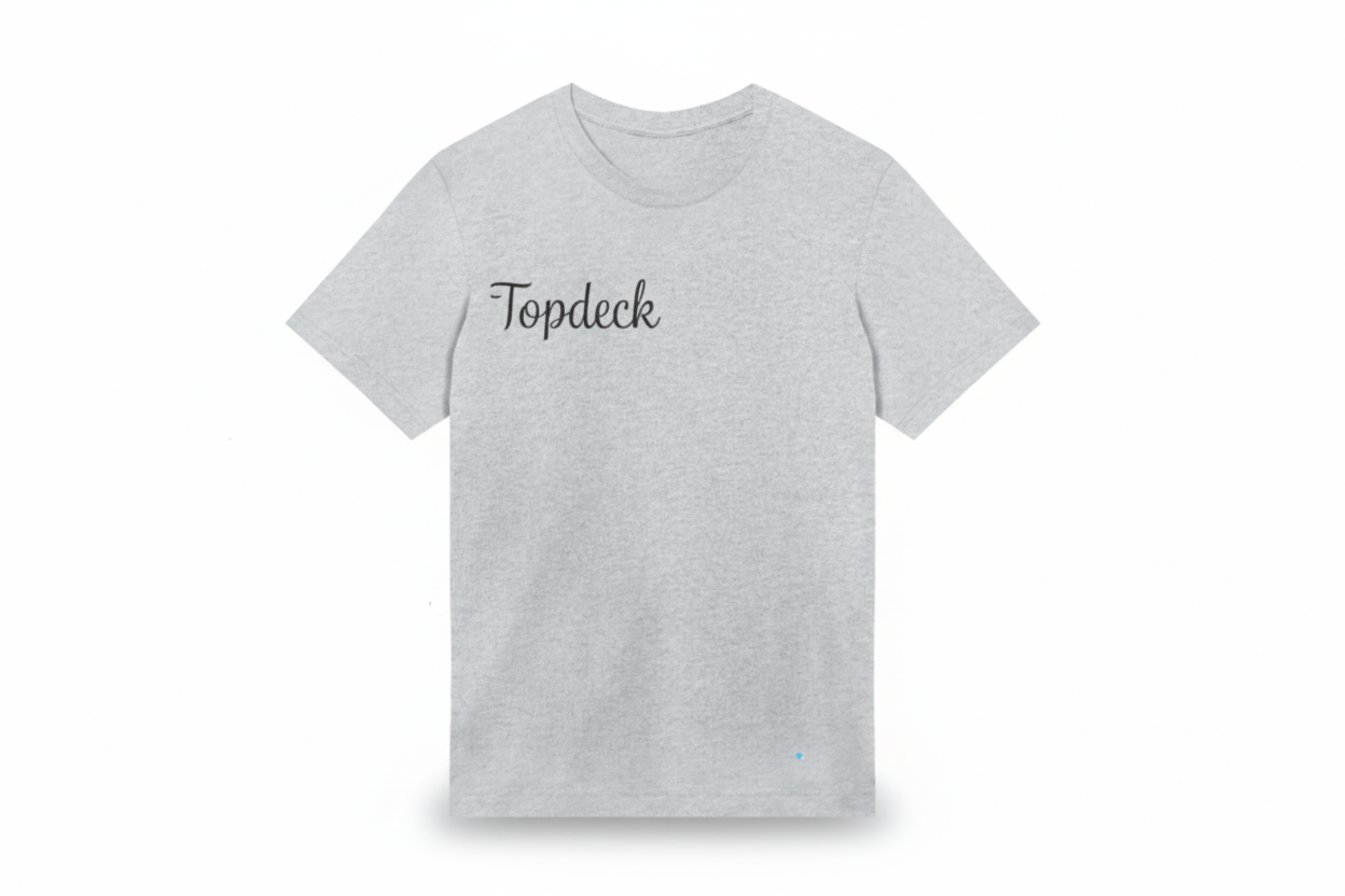 Topdeck Logo T-Shirt Zwart - Voorkant